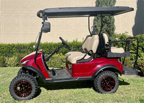 357 golf carts - allows you to charge by plugging the golf cart in directly, vs. needing a separate bulky charger. energy efficient, high output. 4-wheel hydraulic disc braking system increased stopping power and smooth operation. provides strong performance in a variety of road conditions. price does not include taxes and fees. 357 golf carts 2131 las palmas drive